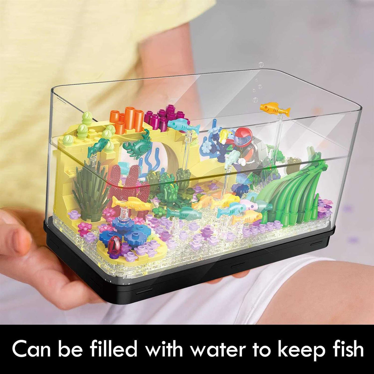 Fish Tank Aquarium Building Sets with Light Kit S627