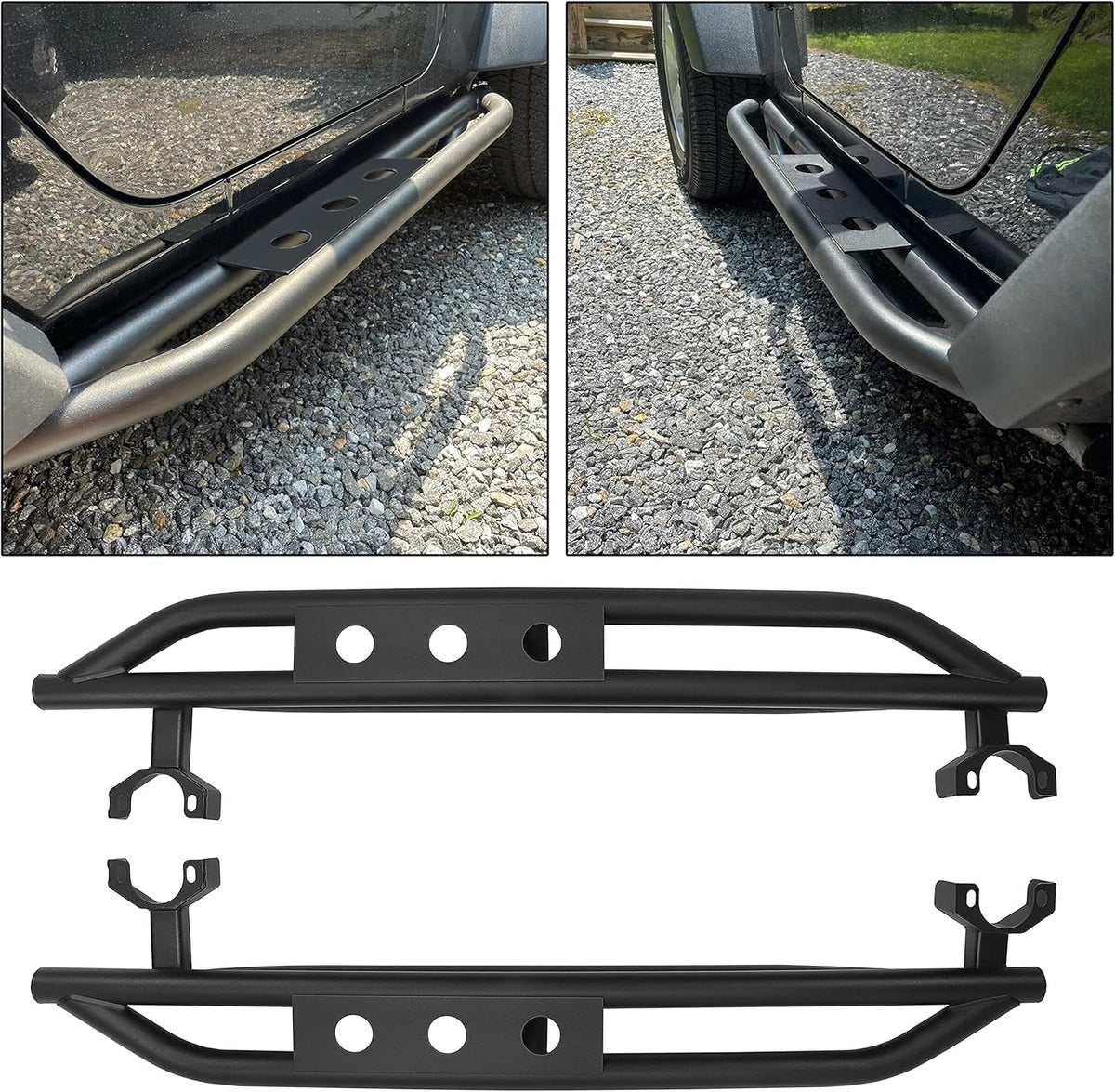 Black Steel Side Step Running Board X287061