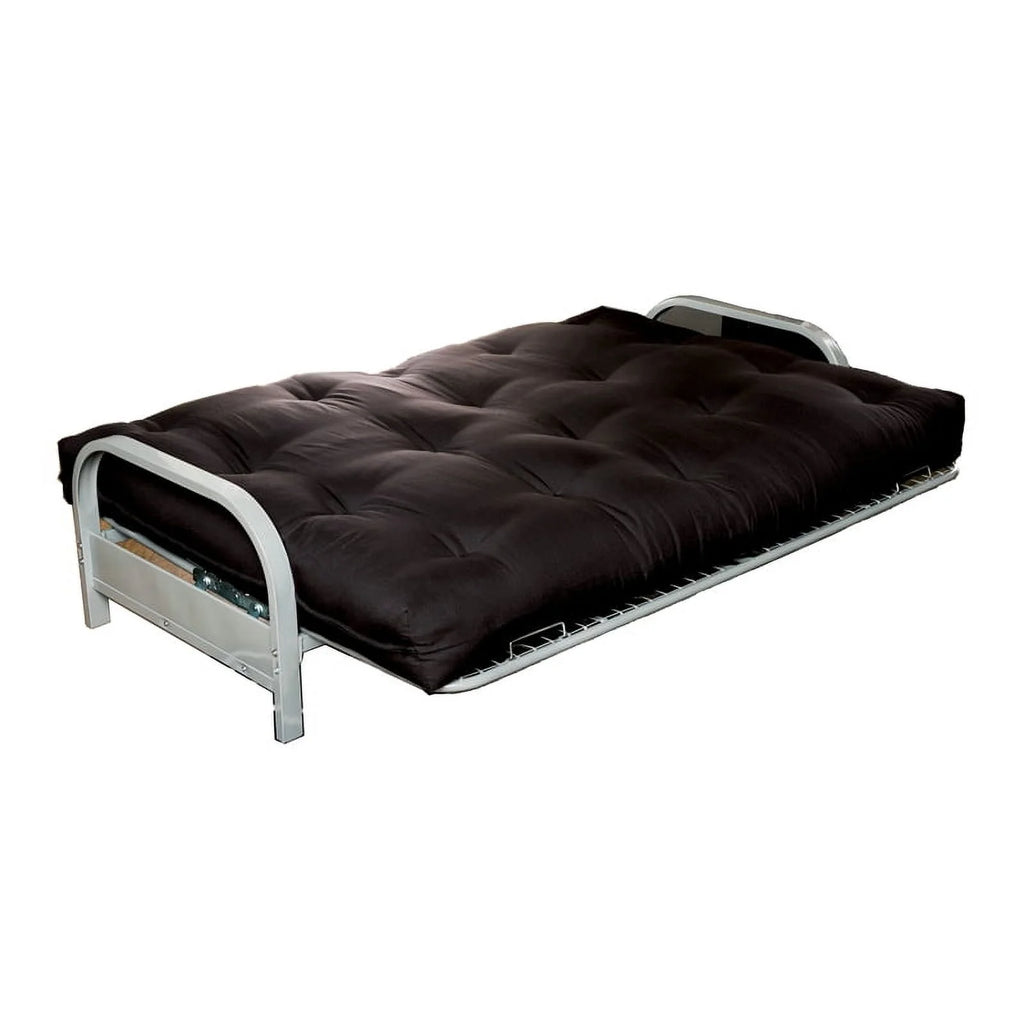 Black Fabric 8-Inch Innerspring Futon Mattress U676