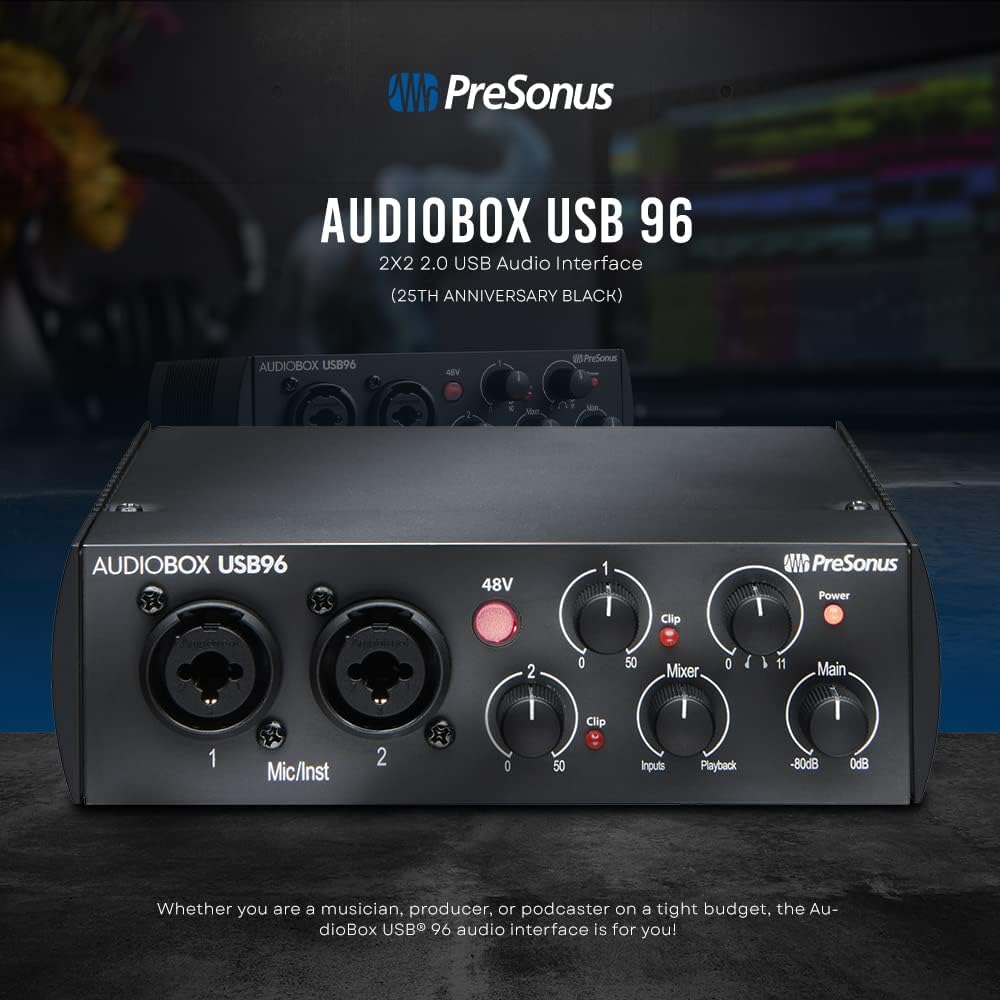 USB Audio Interface with Two Condenser Microphones and Headphones U297