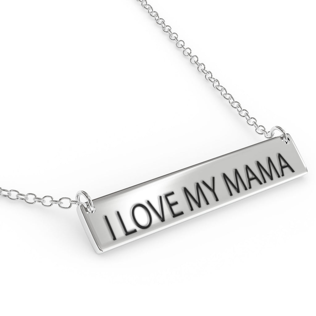 Sterling Silver Bar Pendant Necklace I26446