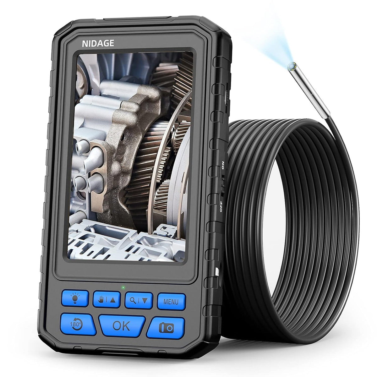 5 Big IPS Screen HD Industrial Endoscope Camera with Light, 32GB Card A9839