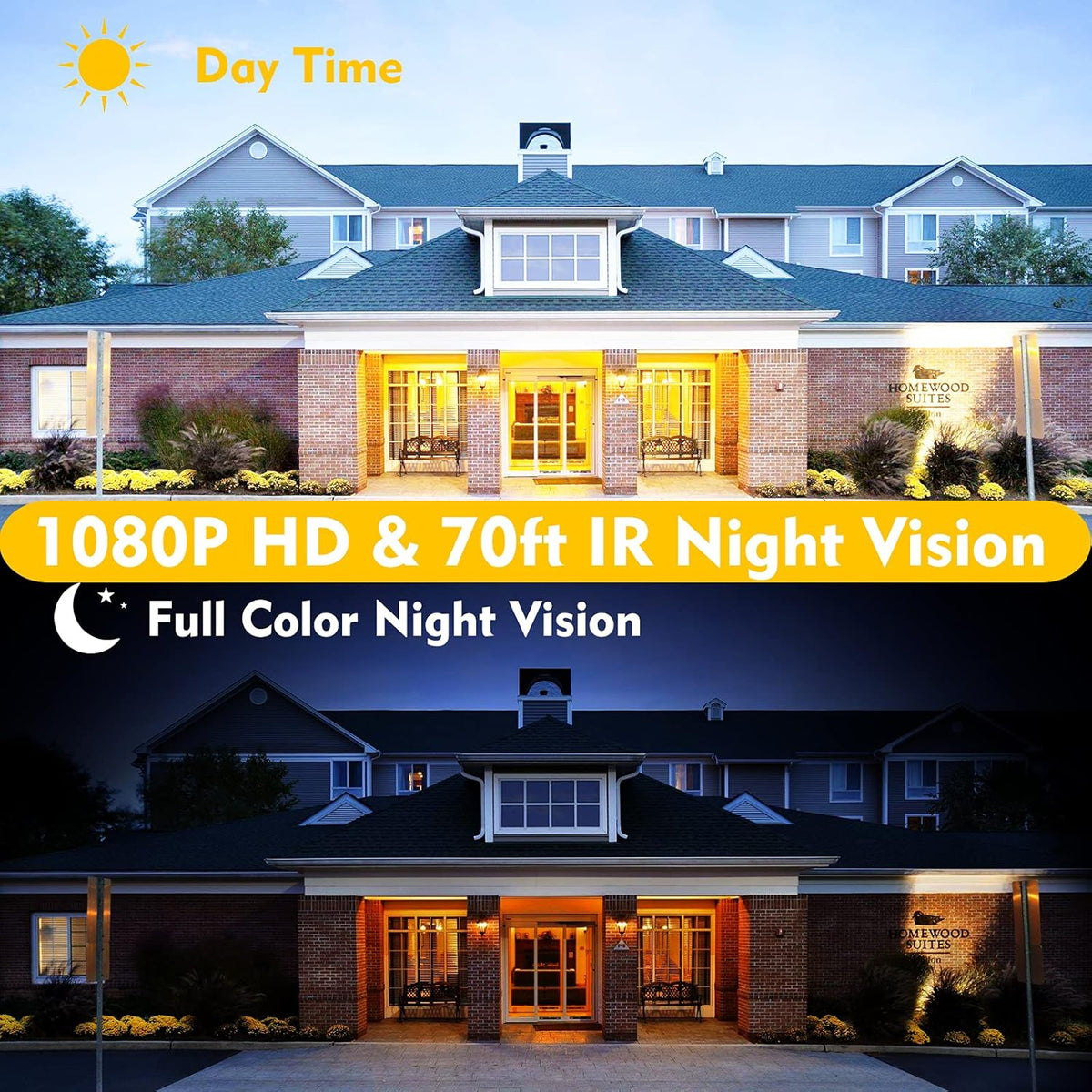 PTZ 360° View 1080P Wireless WiFi Rechargeable 19200mAh Battery IP Surveillance Camera I96645