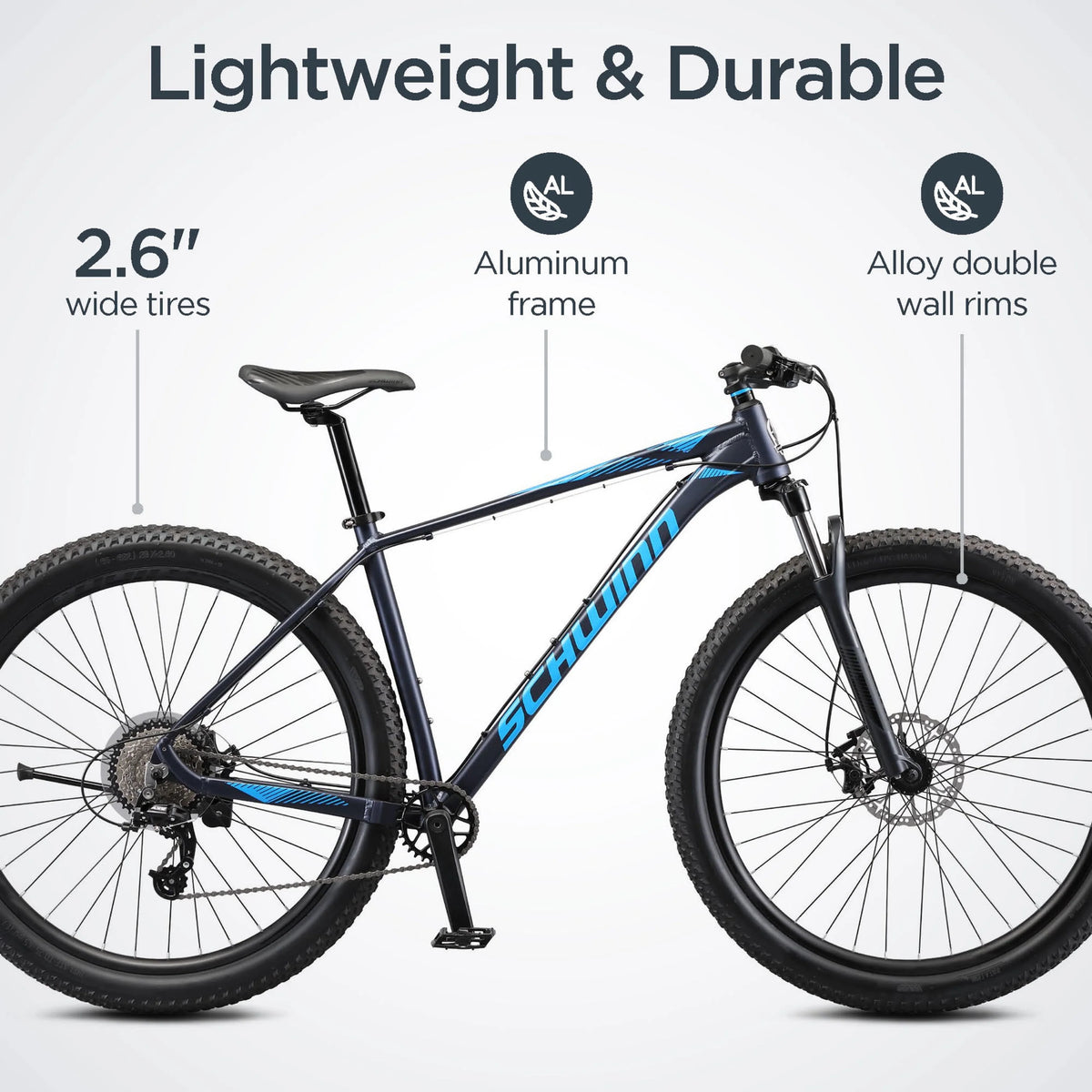 8 Speed 29 In. Wheels Black and Blue Mountain Bicycle O947948