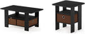 Americano Medium Brown Coffee Table and End Table with Bin Drawer N738