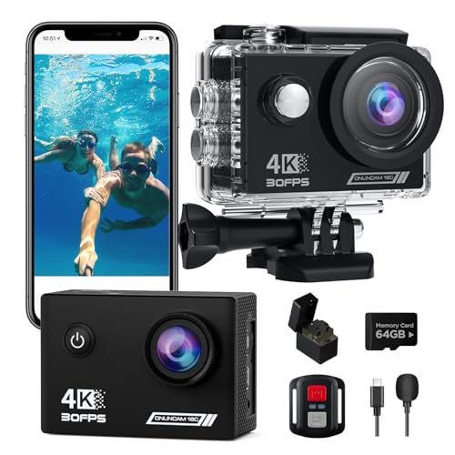 4K Waterproof Action Camera with 64G SD Card V603