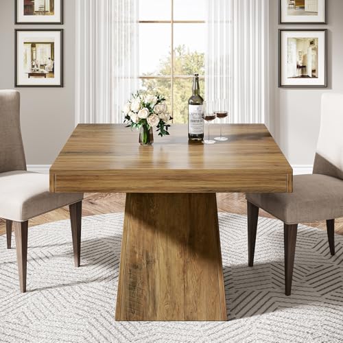 Square Dining Table for 4, 31.5-Inch Pedestal Base Table Z822