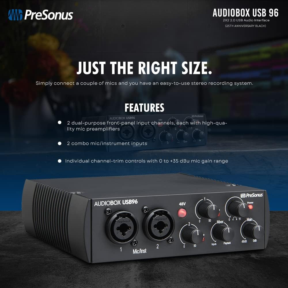 USB Audio Interface with Two Condenser Microphones and Headphones U297