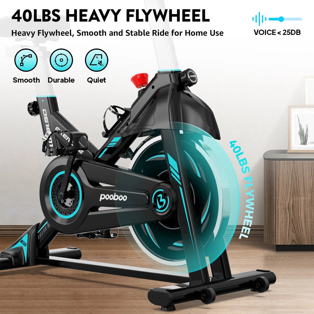 Indoor Cycling Bike Magnetic Stationary Exercise Bike 40lbs Flywheel S1300