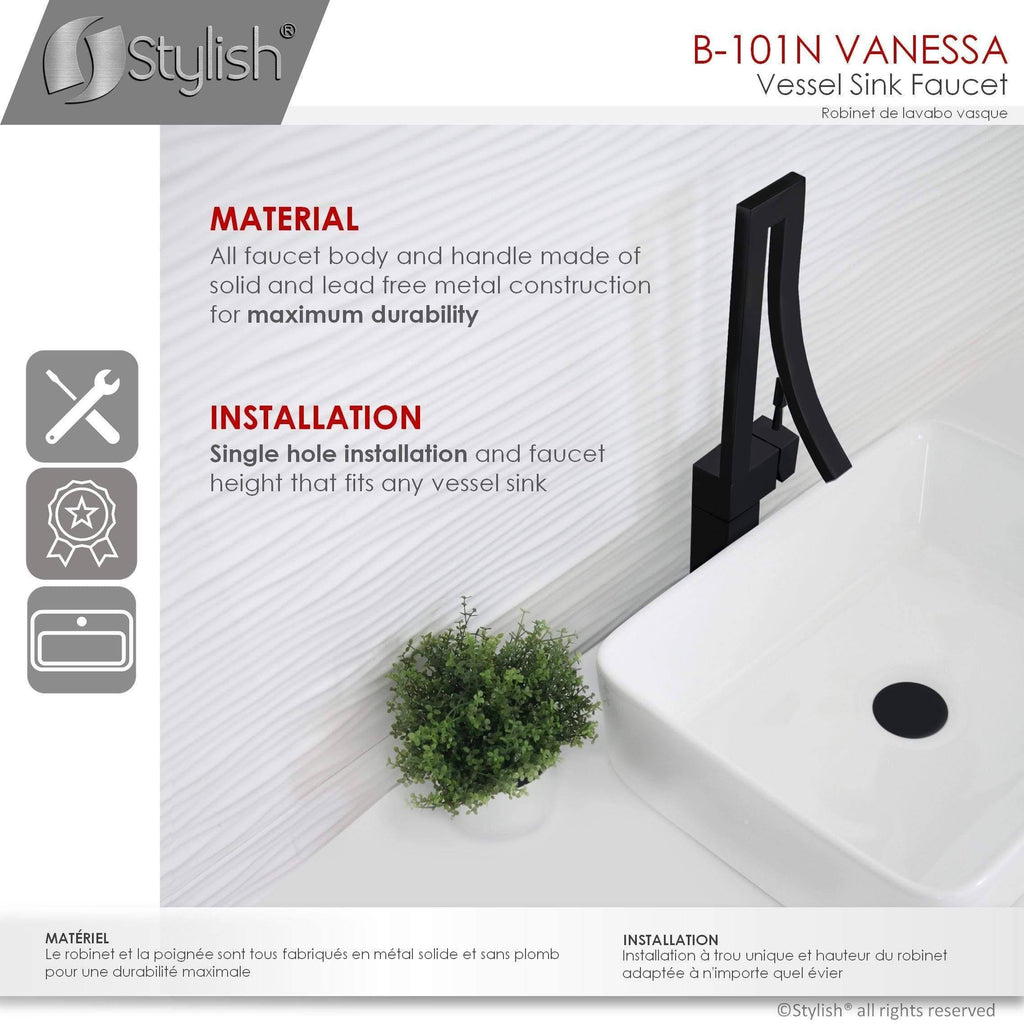 Matte Black Single Handle Bathroom Faucet B455