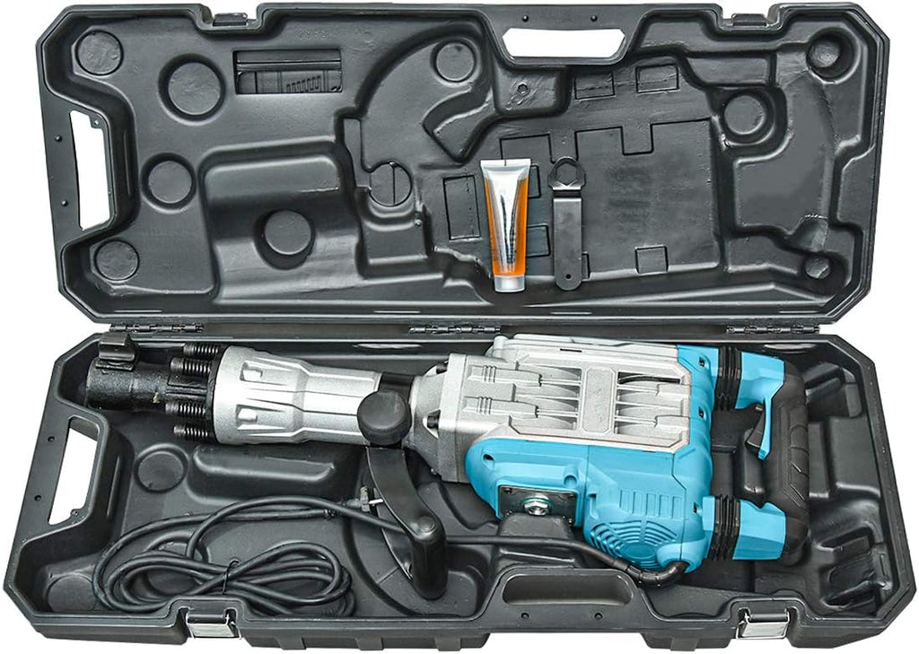 1700W 30-Pound SDS-Hex Jack Hammer with Carrying Case Flat Chisel Bull Point Chisel O754