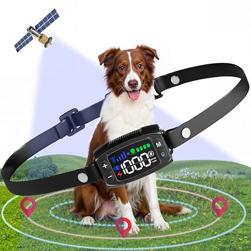 Wireless Dog Fence System, Rechargeable IPX6 Waterproof Collar, 33Yd-1000Yd Range C5773