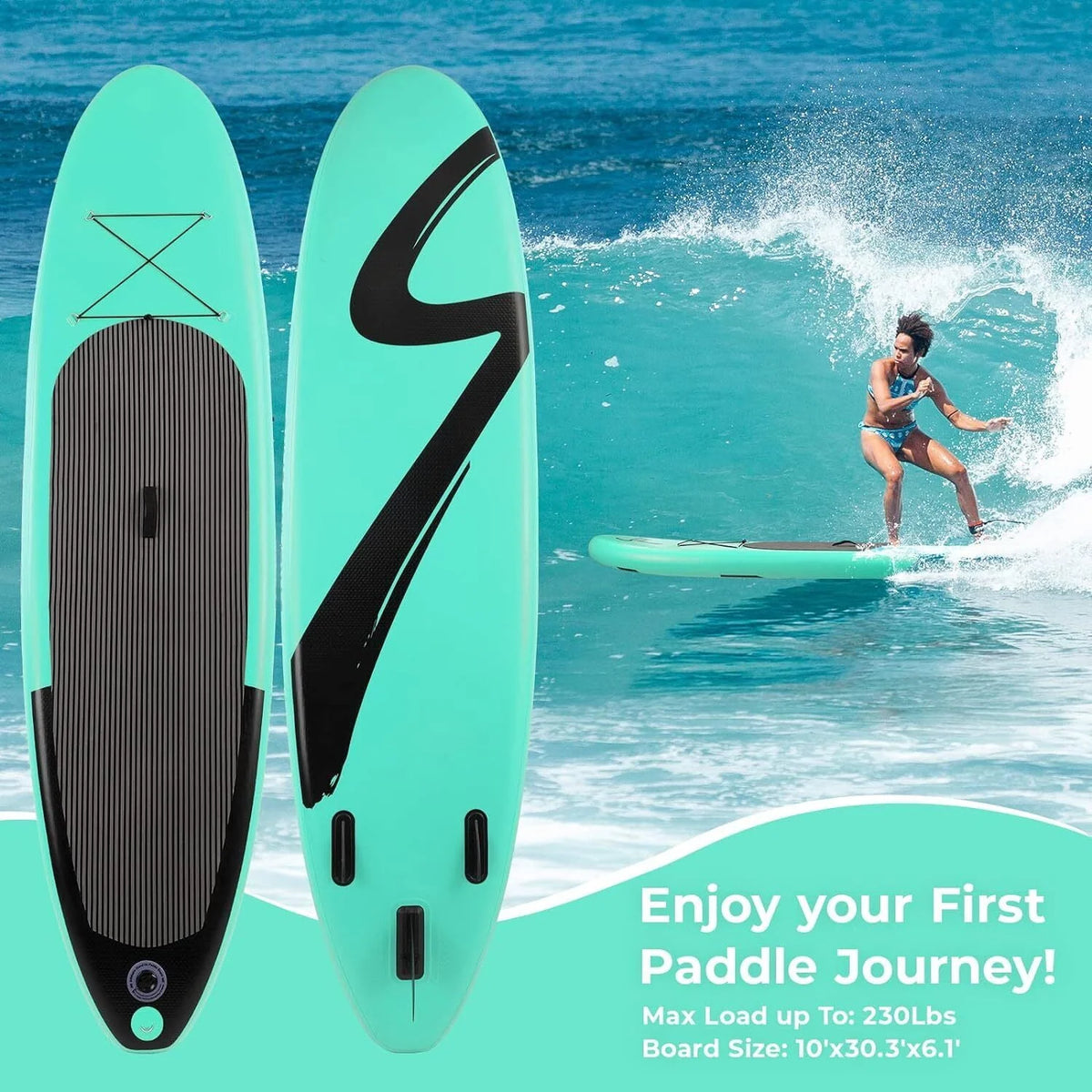 Inflatable Stand Up Paddle Board with Non-Slip Deck V4128