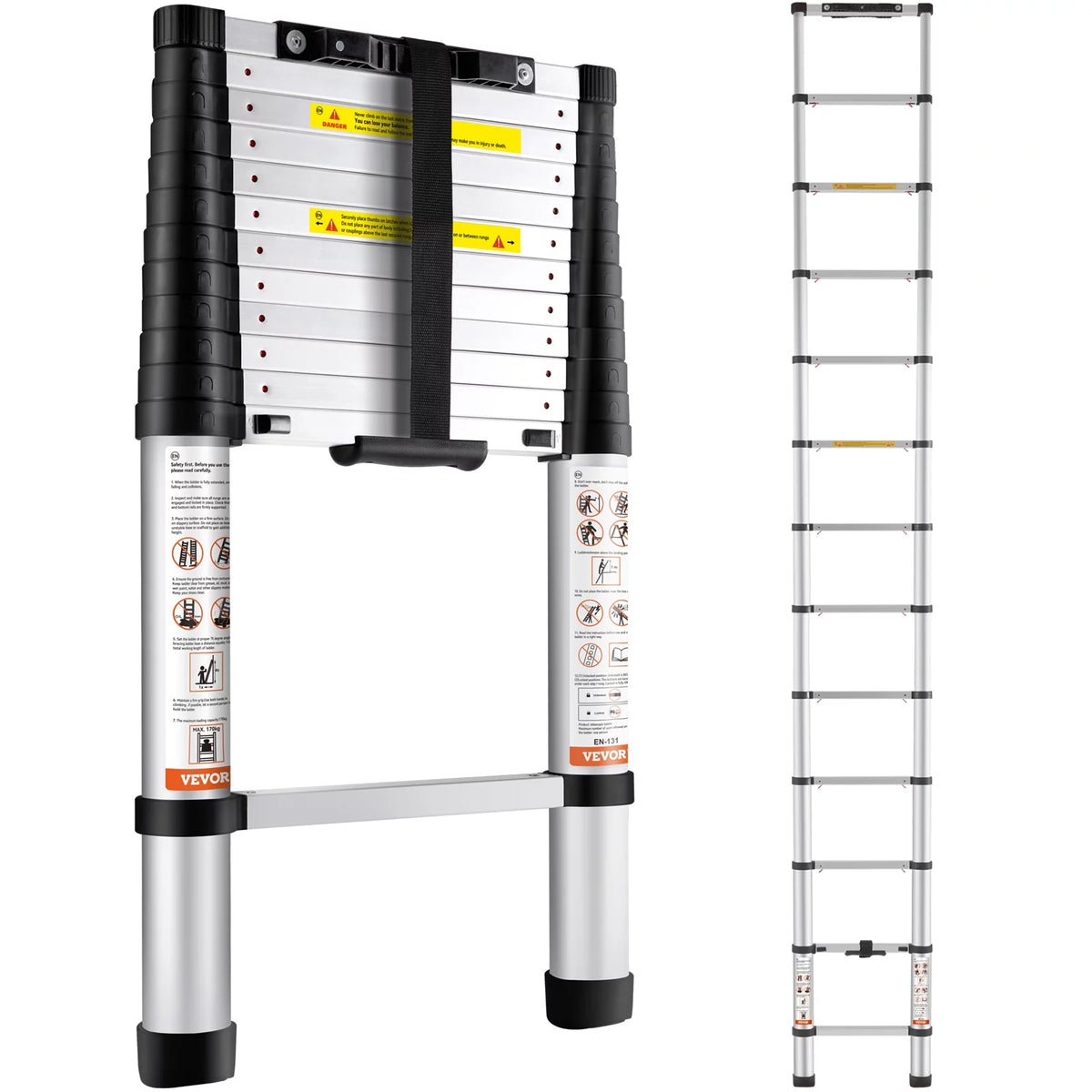10.5FT Aluminum Telescoping Ladder L127