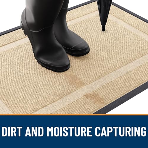 Black Waterproof Natural Rubber Doormat Q442