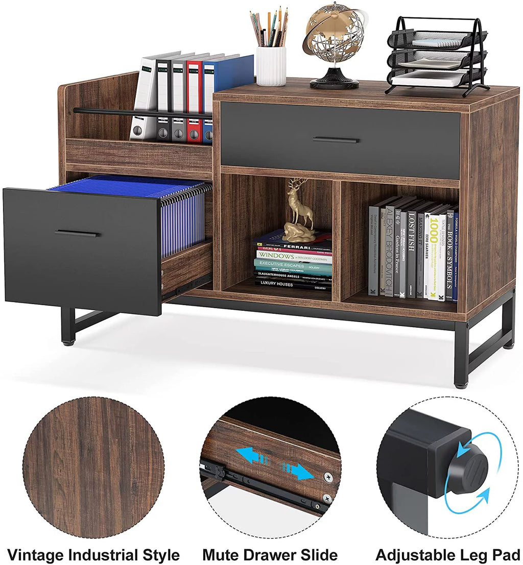 2 Drawer Wood Filing Cabinet H22654