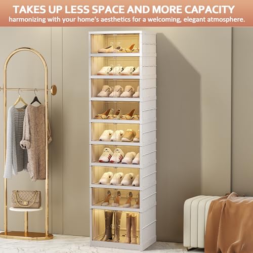 6 Tier 24 Pairs Foldable Plastic Shoe Cabinet R9197