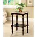 Marble Top End Table in Dark Cherry S503275