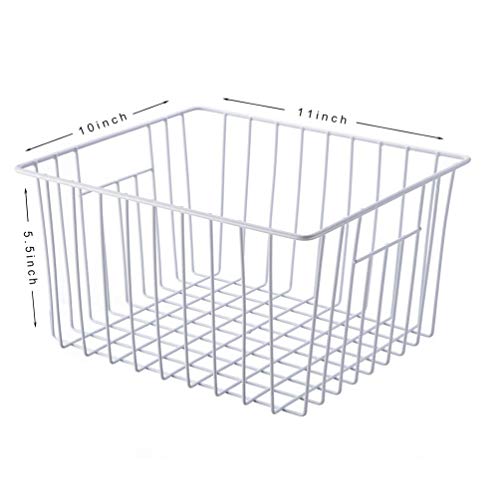 Metal Wire Freezer Basket Organizer with Handles R242