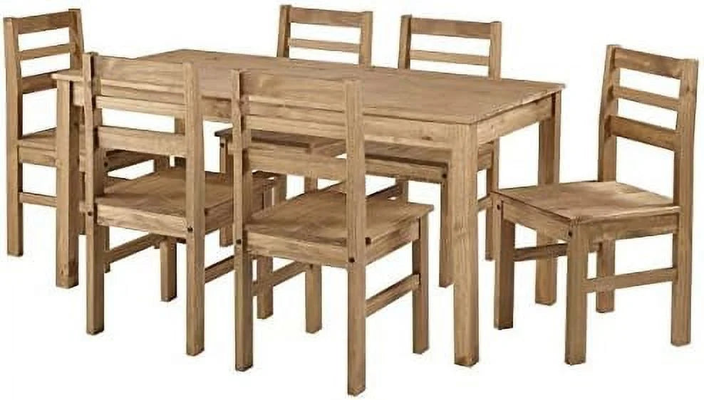 Solid Wood Dining Chair Set of 2 Ladder Back X7355