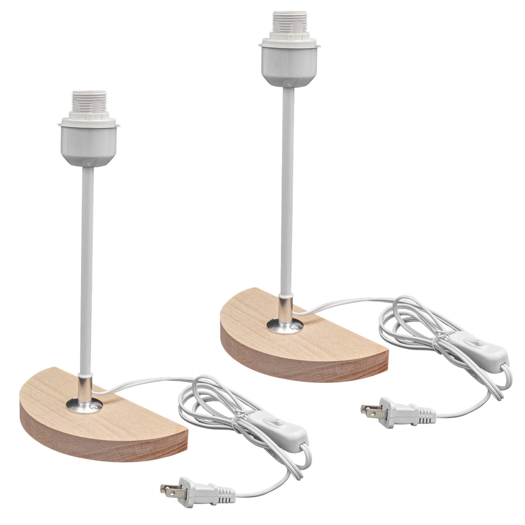Handmade Wooden Table Lamp Set of 2 K516