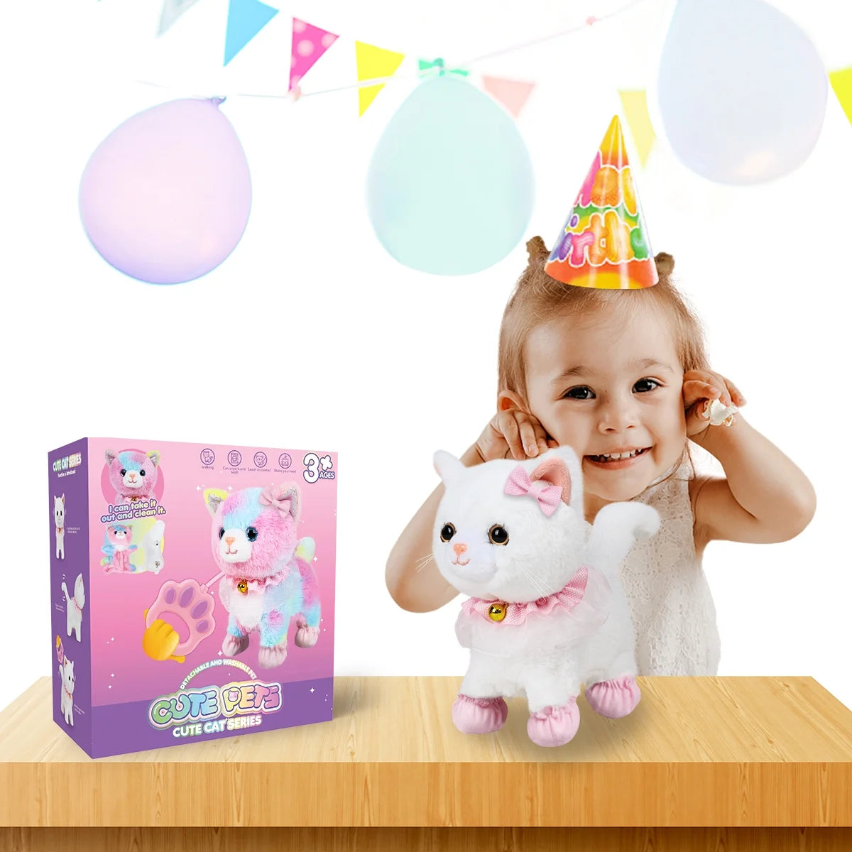 Interactive Plush Pet Cat with Remote Control Leash Q211436