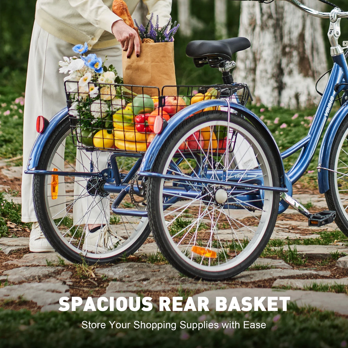 26" 350W Electric Tricycle with Basket F864