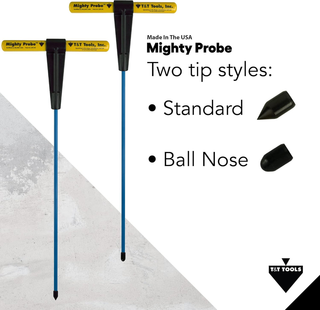 48-Inch Insulated Metal Soil Probe with T-Handle Steel Rod K9603