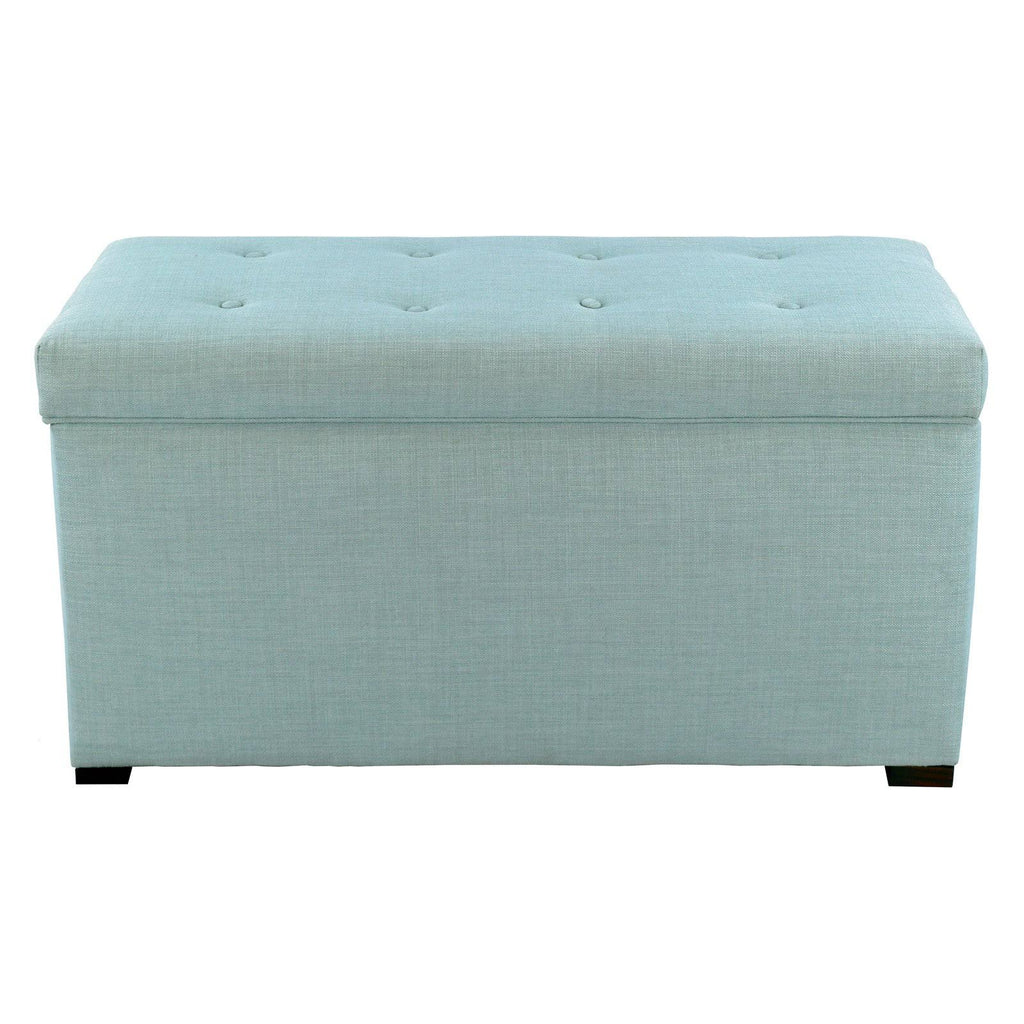 Green 8 Button Tufted Storage Bench R70339