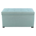 Green 8 Button Tufted Storage Bench R70339