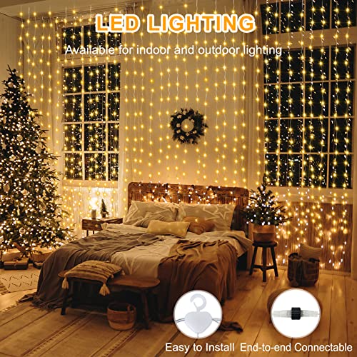 600 LED 20Ftx10Ft Dual Color Changing Curtain Lights with Timer Remote Waterproof X45500