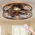 20 in Bladeless Ceiling Fan with Light, Remote Control, Matte Black H50919
