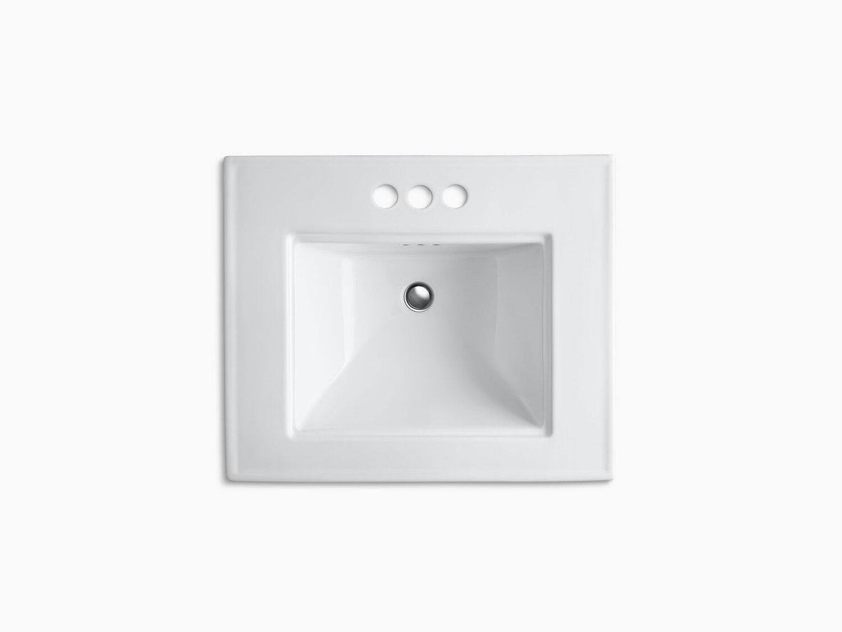 Biscuit 24x22 Pedestal Bathroom Sink S16324