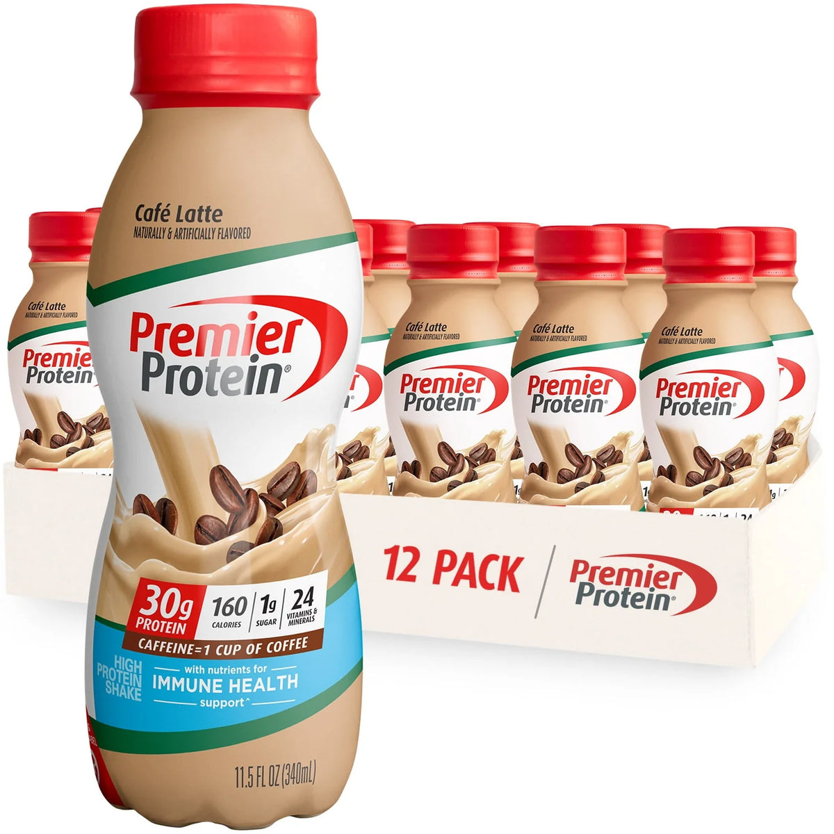 Cafe Latte Protein Shake, 30g Protein, 11.5 fl oz, 12 Ct L41914