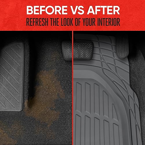 Black All-Weather Automotive Floor Mats Full Set M8492