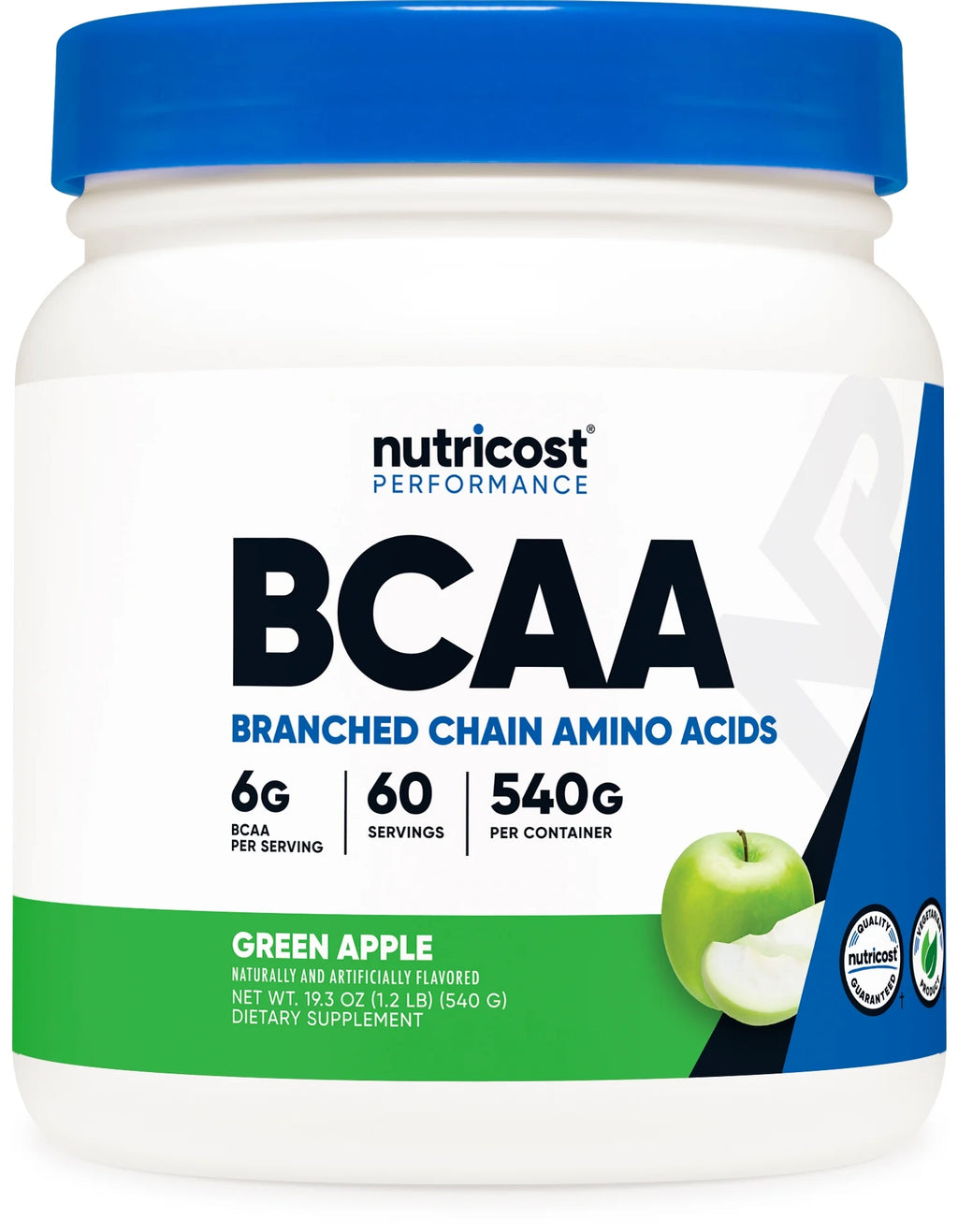 BCAA Powder Green Apple 60 Servings Non-GMO Supplement R838