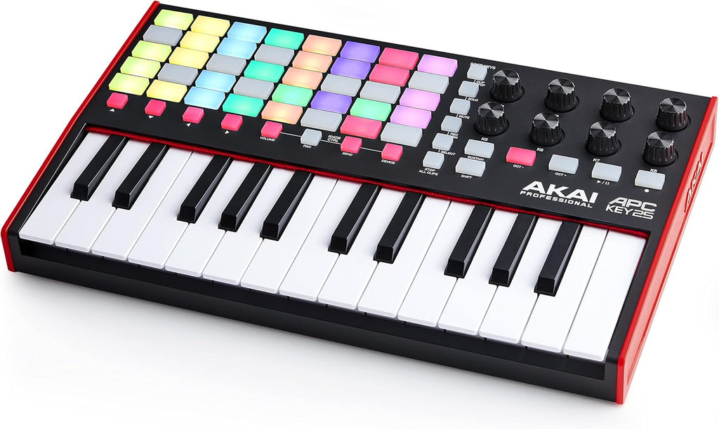 25-Key USB MIDI Keyboard Controller & Over-Ear Monitoring Headphones, Black Z384417