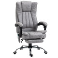 Gray Microfiber High Back Office Chair with Massage and Footrest A375