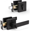 Matte Black Door Handle Set P8454