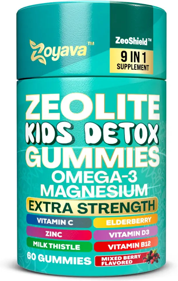 Kids Detox Gummies 9-in-1 Extra Strength Mixed Berry 60 Gummies Y437350