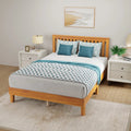 Queen Size Bed Frame with Headboard Wood Slats B76346