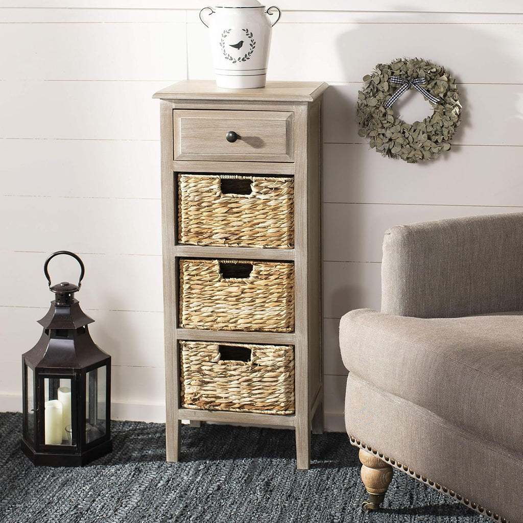 Distressed White Side Table Y83869