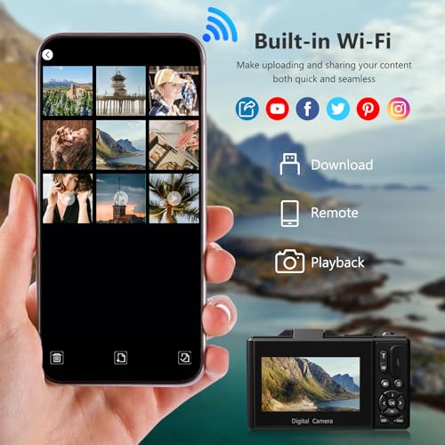4K 64MP Digital Camera with 32GB Micro SD Card E317825