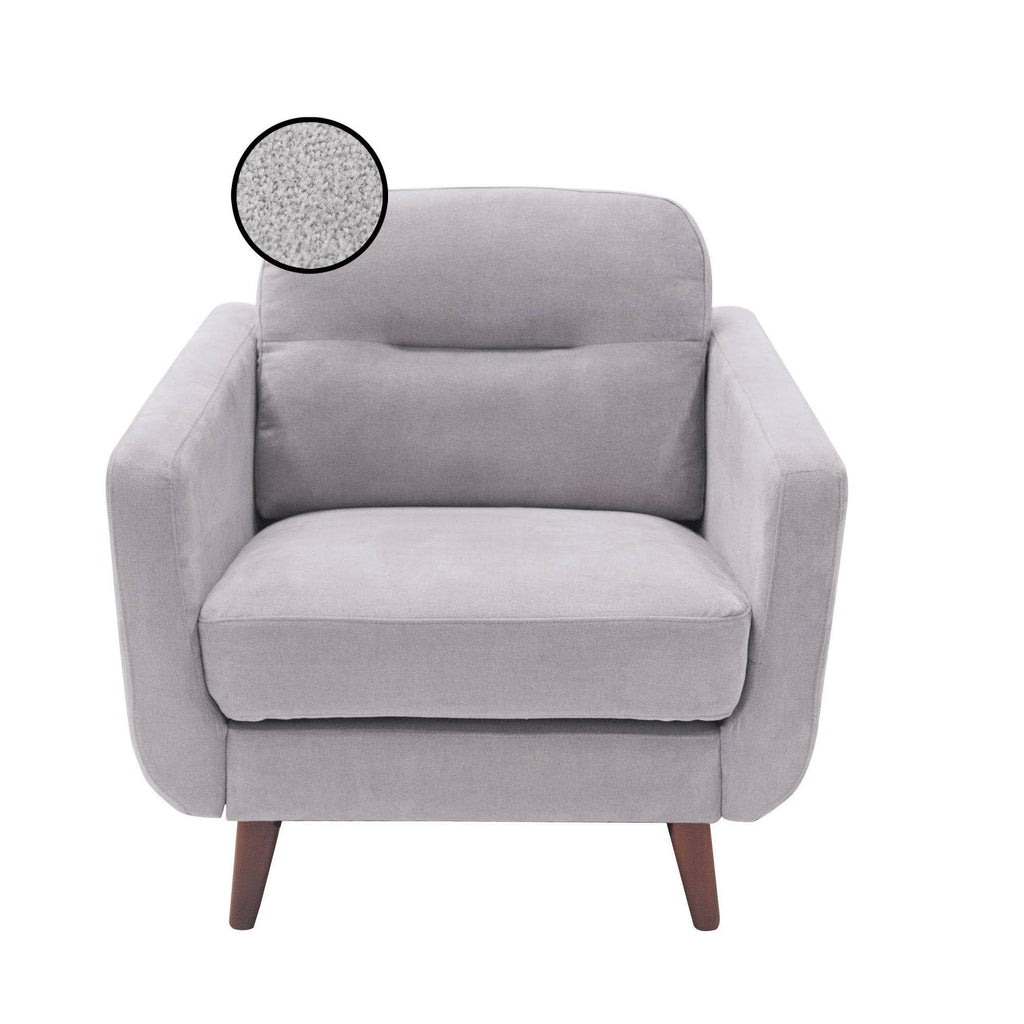 Light Grey Mid-Century Modern Armchair L8664