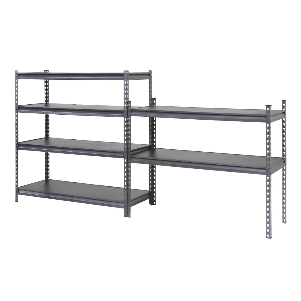 6-Shelf Boltless Rack with Wood Decking Textured Gray X21381