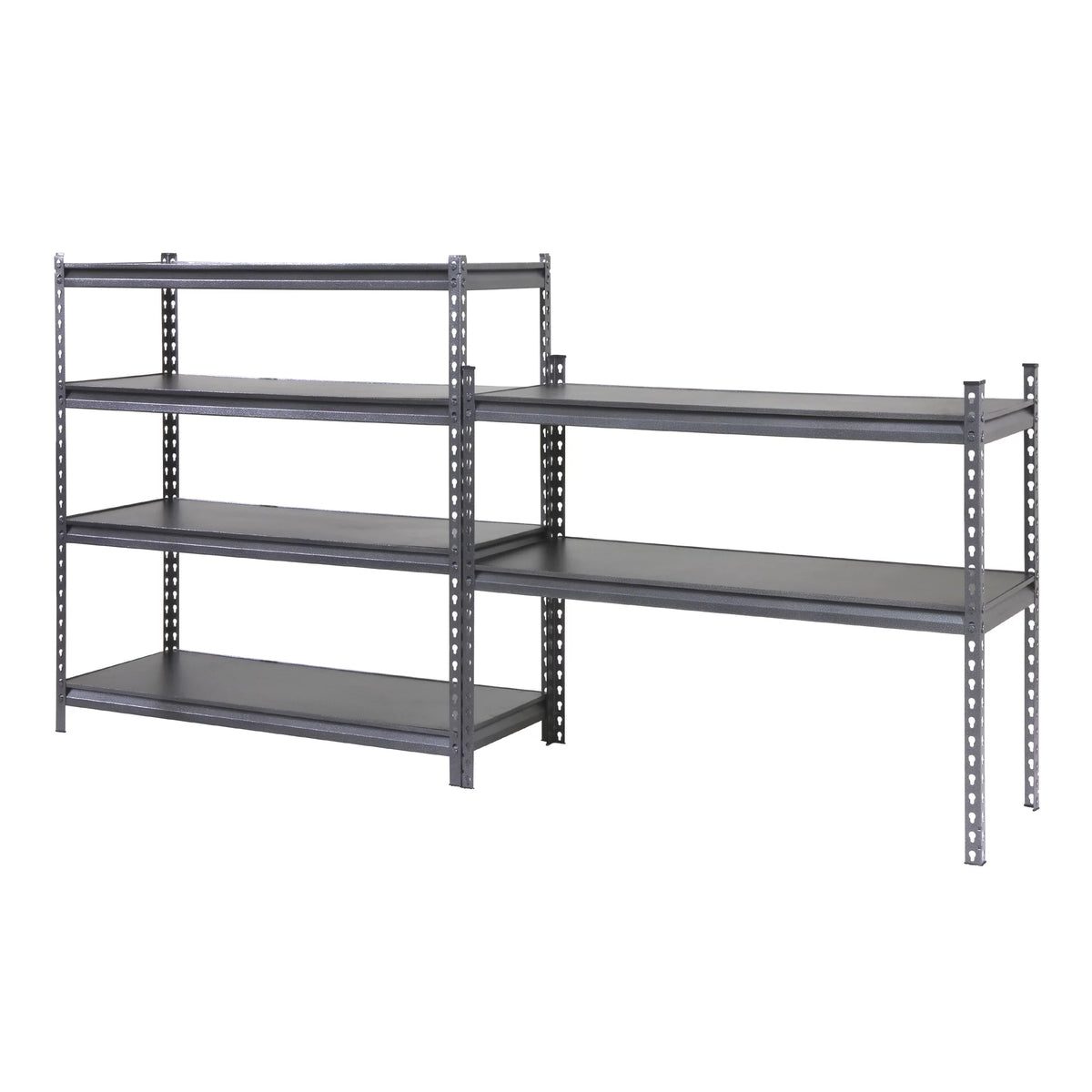 6-Shelf Boltless Rack with Wood Decking Textured Gray X21381