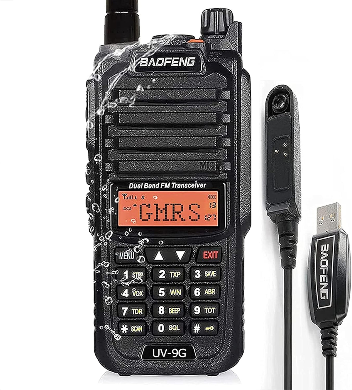 GMRS Radio Waterproof IP67 Dual Band Handheld A36434