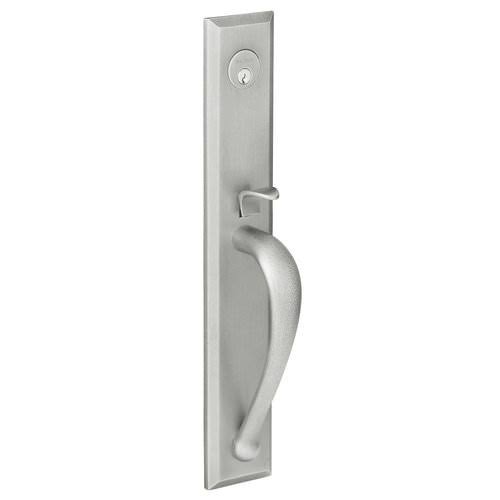 Satin Brass and Black Right Hand Single Cylinder Mortise Entry Handleset with Lever Z876