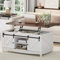 White Lift Top Coffee Table with Storage V3863