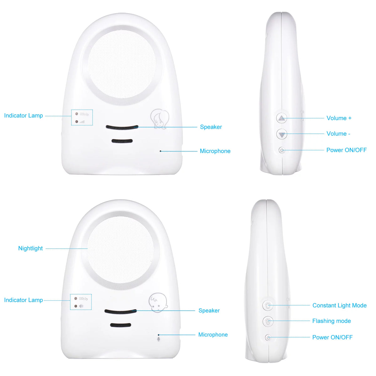 Portable 2.4GHz Wireless Digital Audio Monitor C442